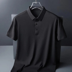 Premium Ice Silk Polo T-Shirt for Men – Solid Color, Half Sleeve - Image 4