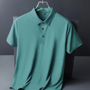 Premium Ice Silk Polo T-Shirt for Men – Solid Color, Half Sleeve - Image 5