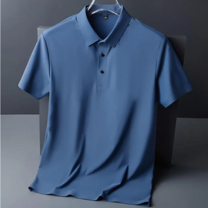 Premium Ice Silk Polo T-Shirt for Men – Solid Color, Half Sleeve - Image 6