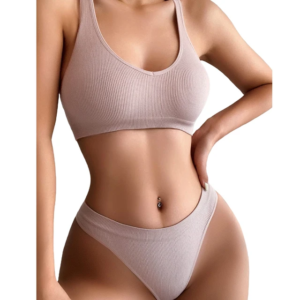 Premium Cotton Knitted Sports Bra Set - Image 4